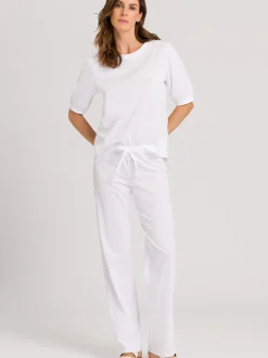 Hanro Damen Stoffhose - Natural Wear in weiß