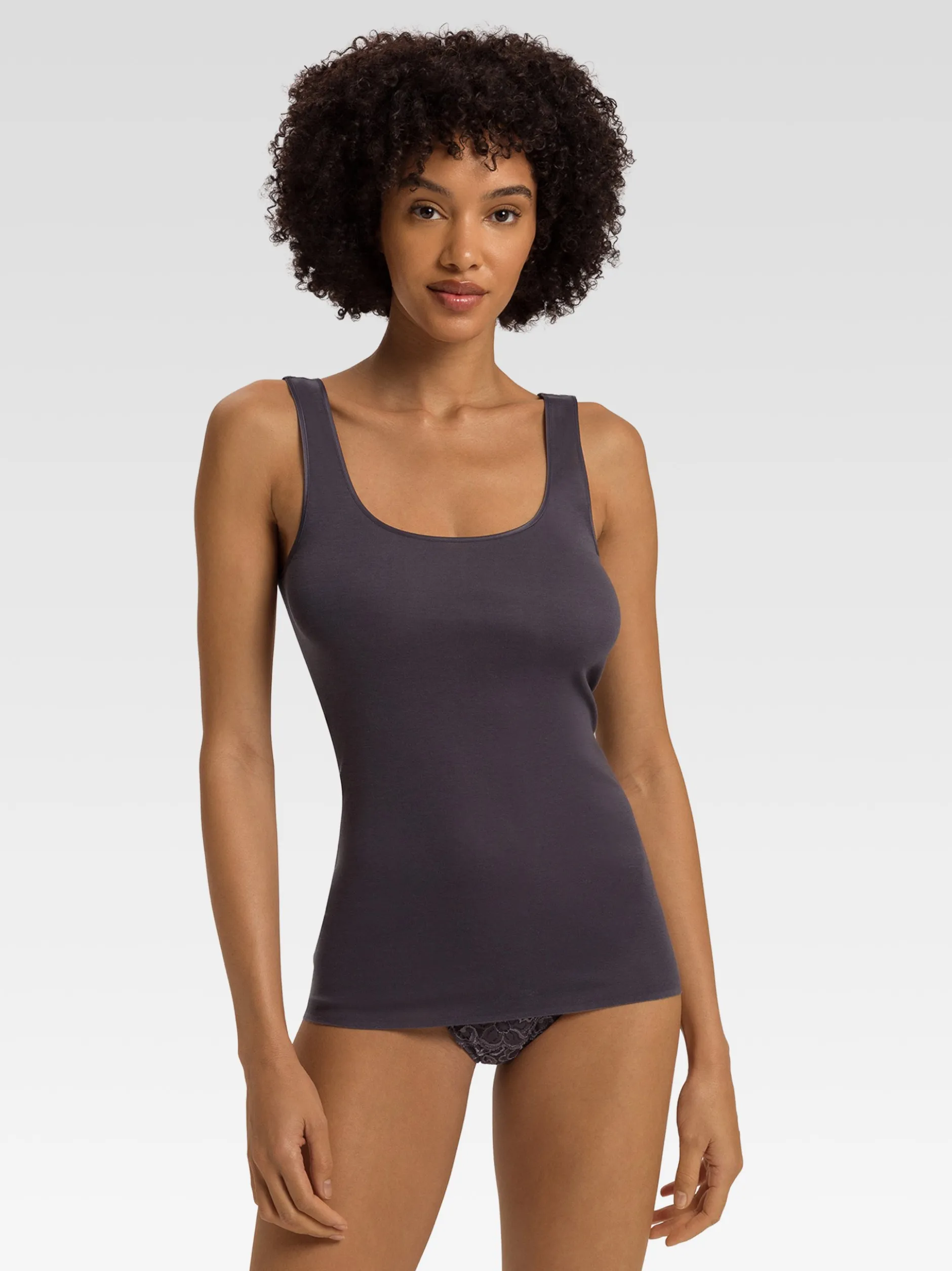 Hanro Damen Tanktop - Cotton Seamless in anthrazit