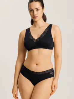 Hanro Damen T-Shirt-BH - Cotton Delight in schwarz