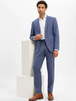 Hechter Paris Herren Baukasten-Hose mit Schurwolle in indigo