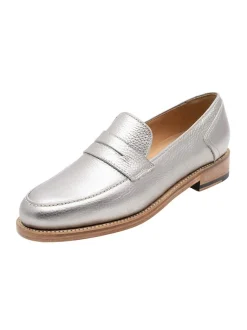 Henry Stevens Damen Loafer – Lee PL in silber