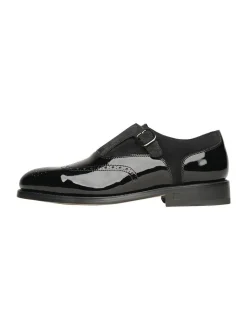 Henry Stevens Damen Schnallenschuhe – Ella FBSM in schwarz
