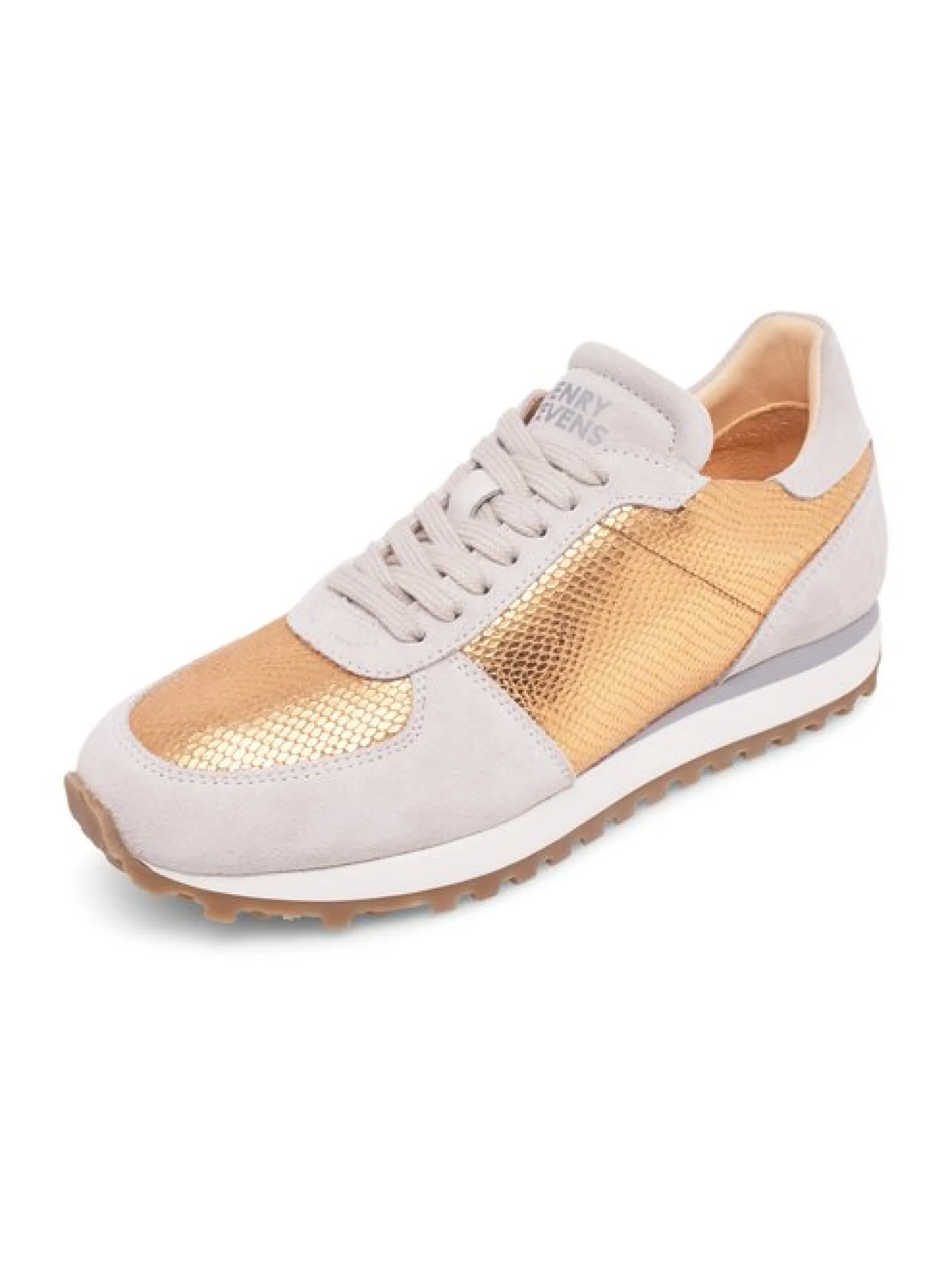 Henry Stevens Damen Sneaker – Sophia R2 in gold grau