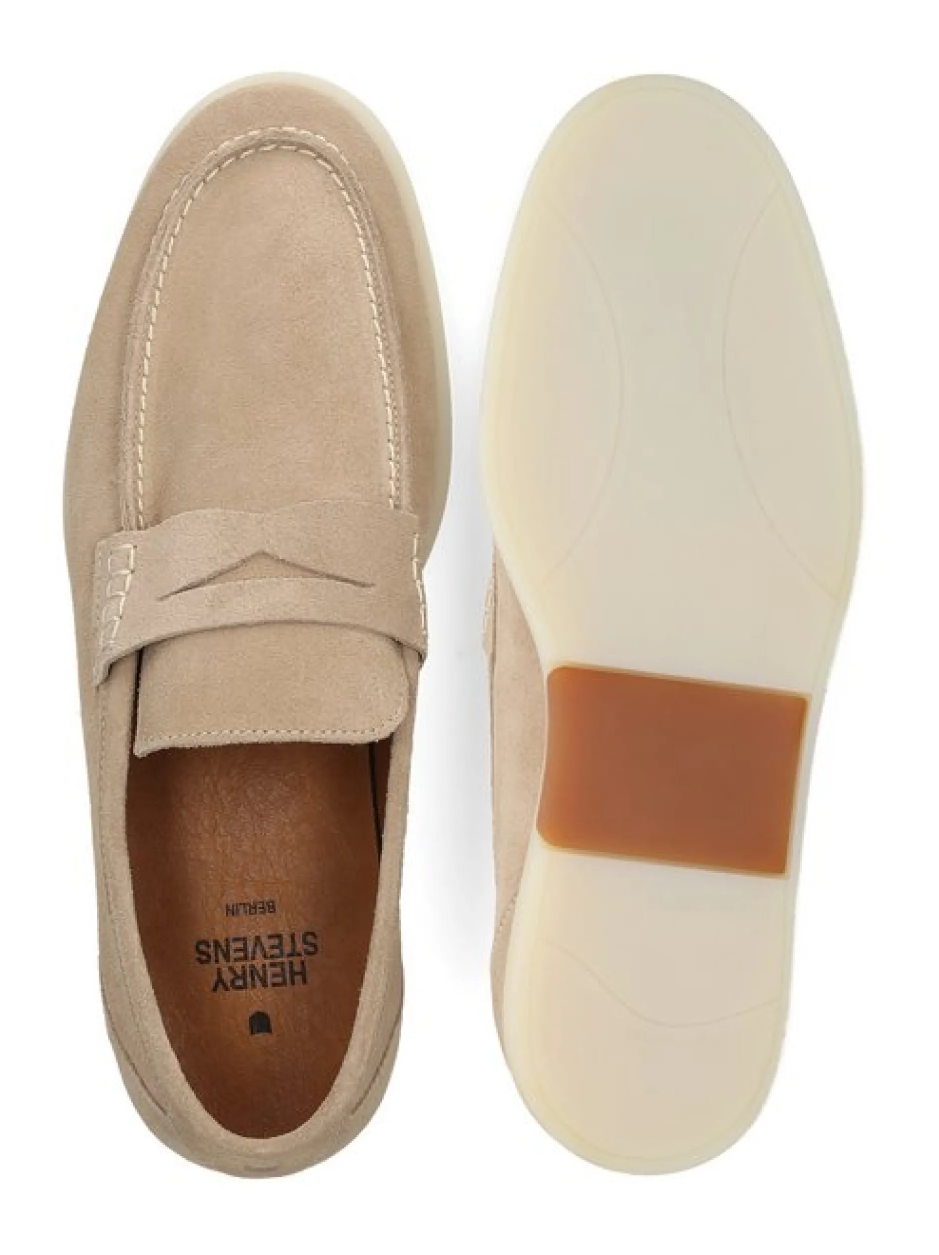Henry Stevens Herren Loafer – Elia PL1 in beige