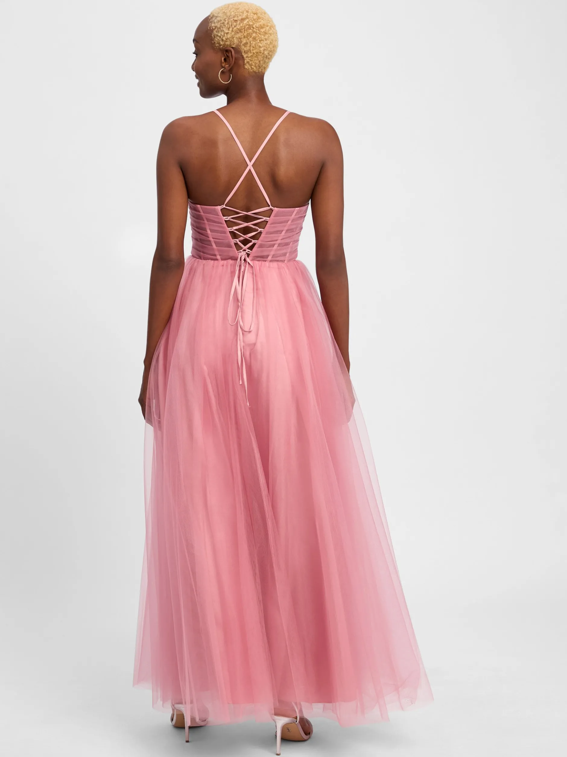 Hey Kyla Damen Abendkleid in altrosa - Ärmel: ohne Arm