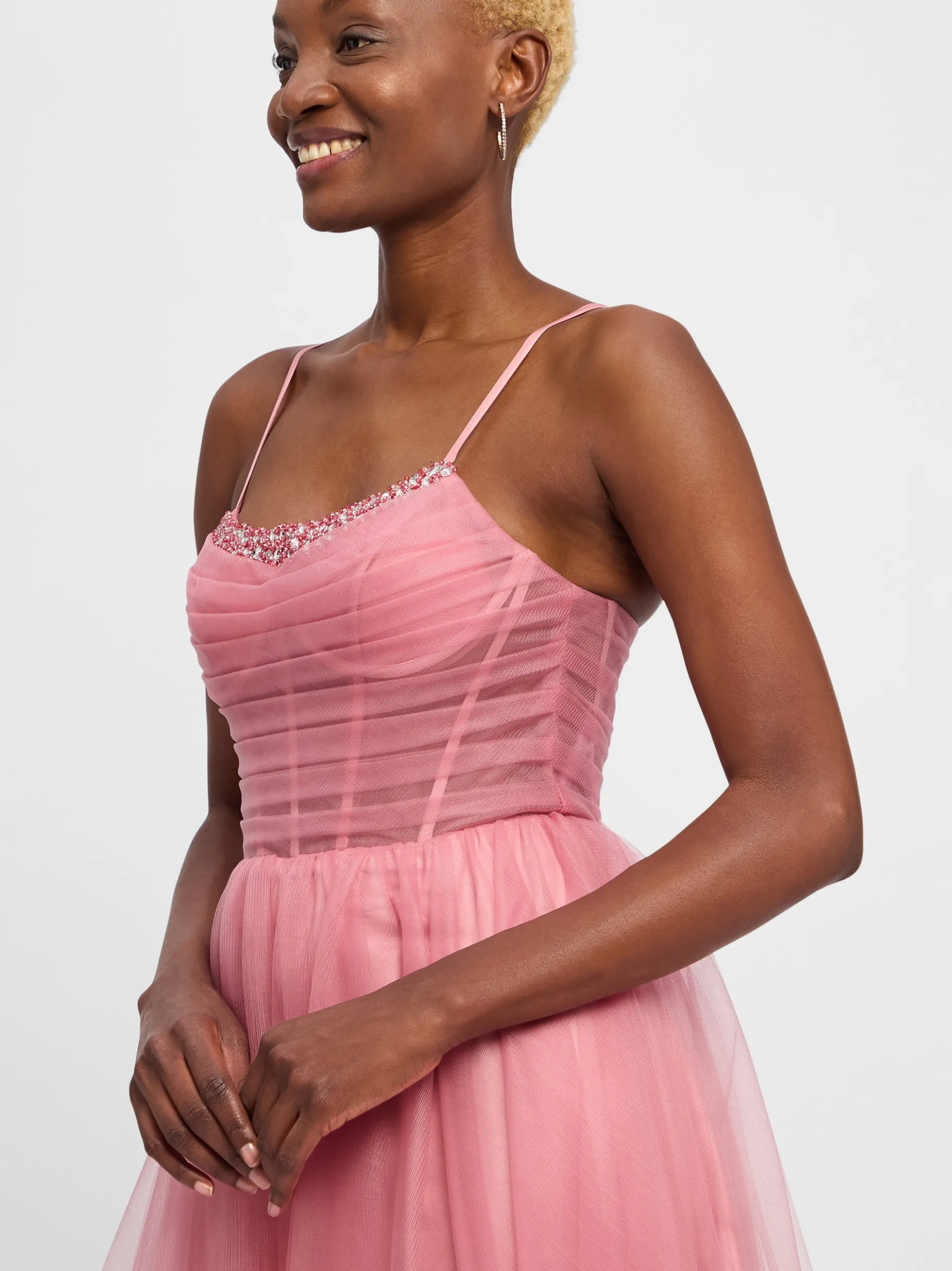 Hey Kyla Damen Abendkleid in altrosa - Ärmel: ohne Arm