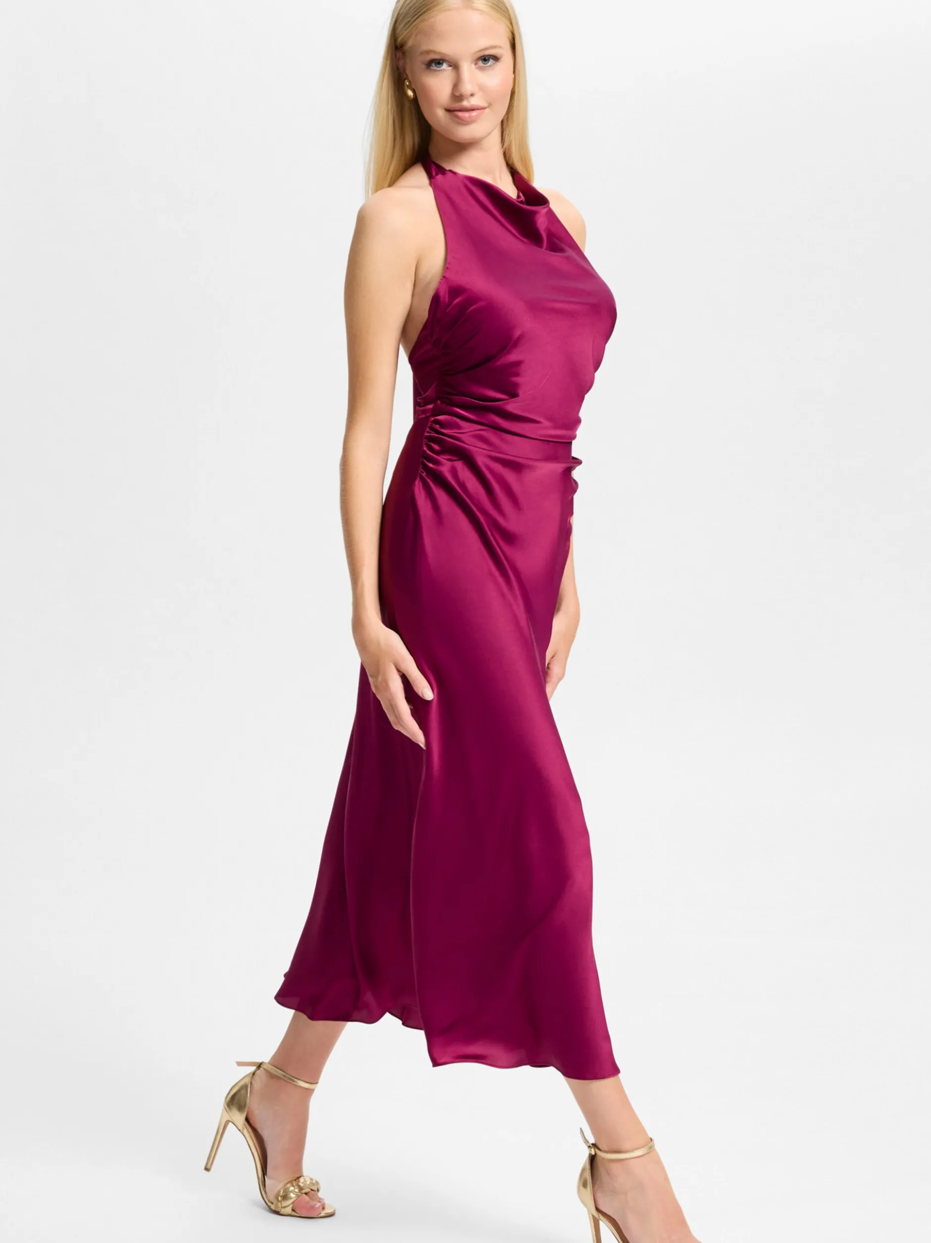 Hey Kyla Damen Abendkleid in fuchsia - Ärmel: ohne Arm