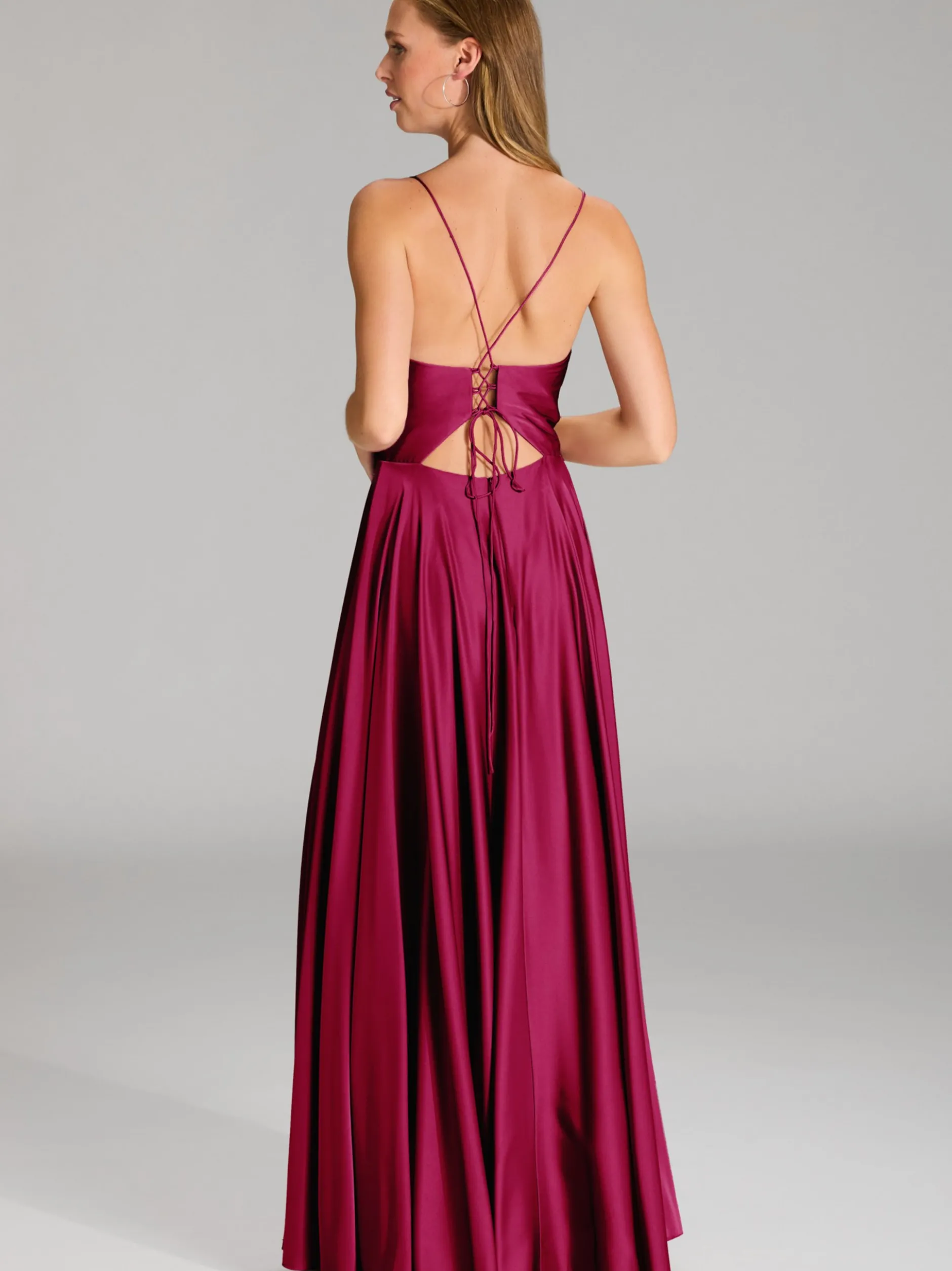 Hey Kyla Damen Abendkleid in himbeer - Ärmel: ohne Arm