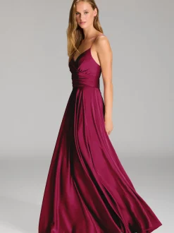 Hey Kyla Damen Abendkleid in himbeer - Ärmel: ohne Arm