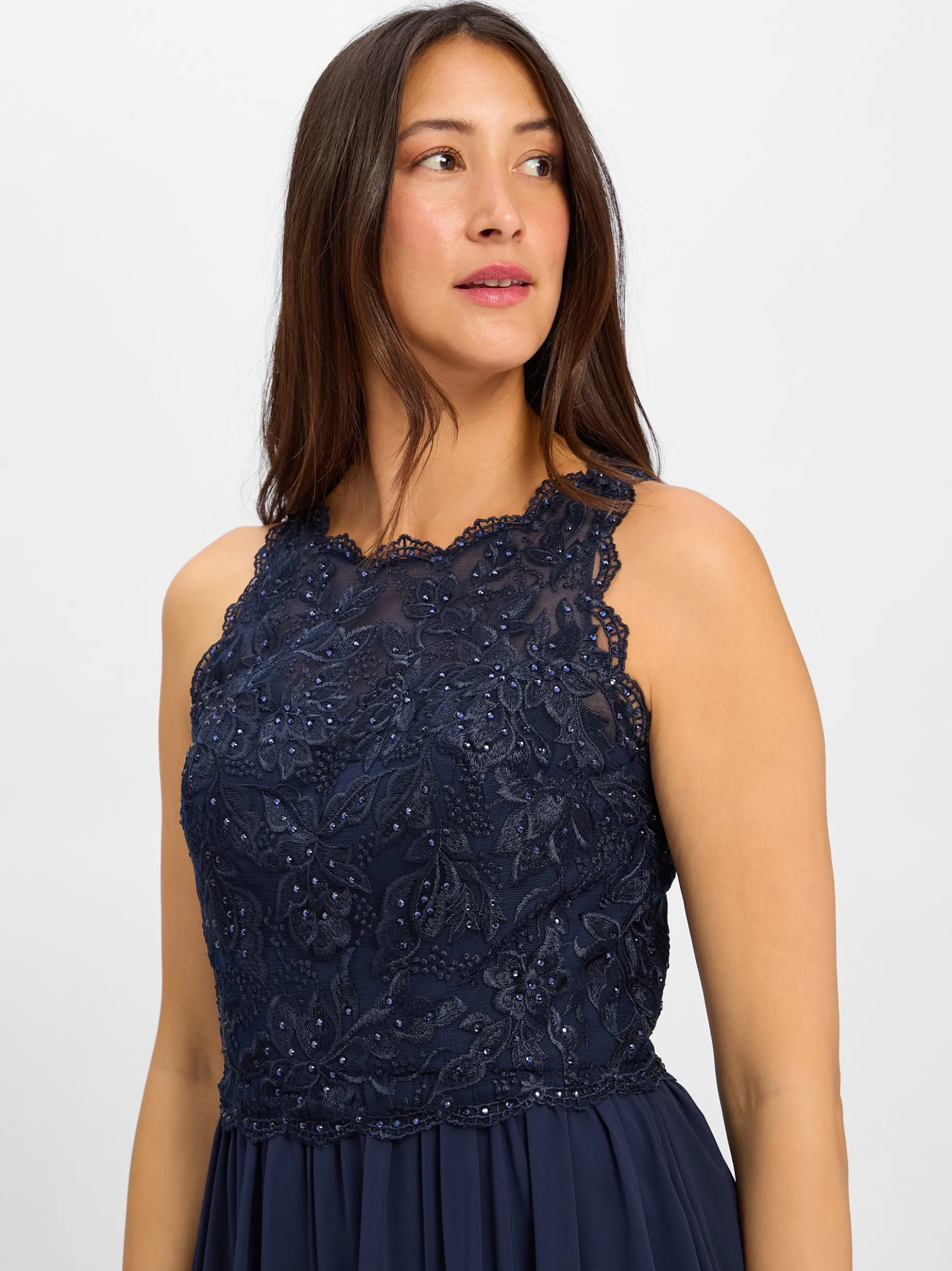Hey Kyla Damen Abendkleid in marine - Ärmel: ohne Arm