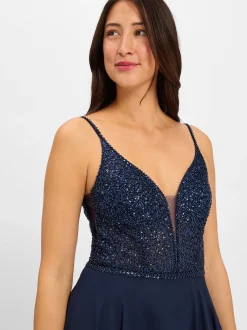 Hey Kyla Damen Abendkleid in marine - Ärmel: ohne Arm