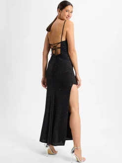 Hey Kyla Damen Abendkleid in schwarz silber