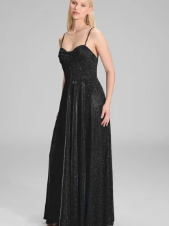 Hey Kyla Damen Abendkleid in schwarz - Ärmel: ohne Arm