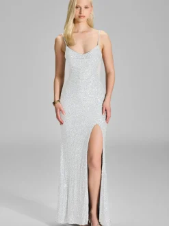 Hey Kyla Damen Abendkleid in weiß - Ärmel: ohne Arm