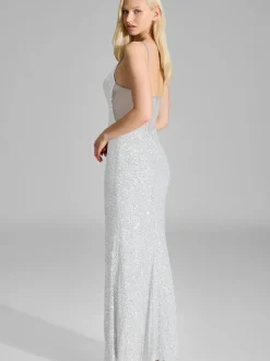 Hey Kyla Damen Abendkleid in weiß - Ärmel: ohne Arm