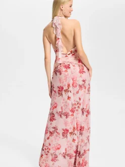 Hey Kyla Damen Neckholder-Kleid in rosa - Länge: lang
