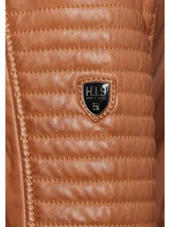 HIS Damen Lederjacke in braun