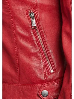 HIS Damen Lederjacke in rot