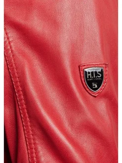 HIS Damen Lederjacke in rot