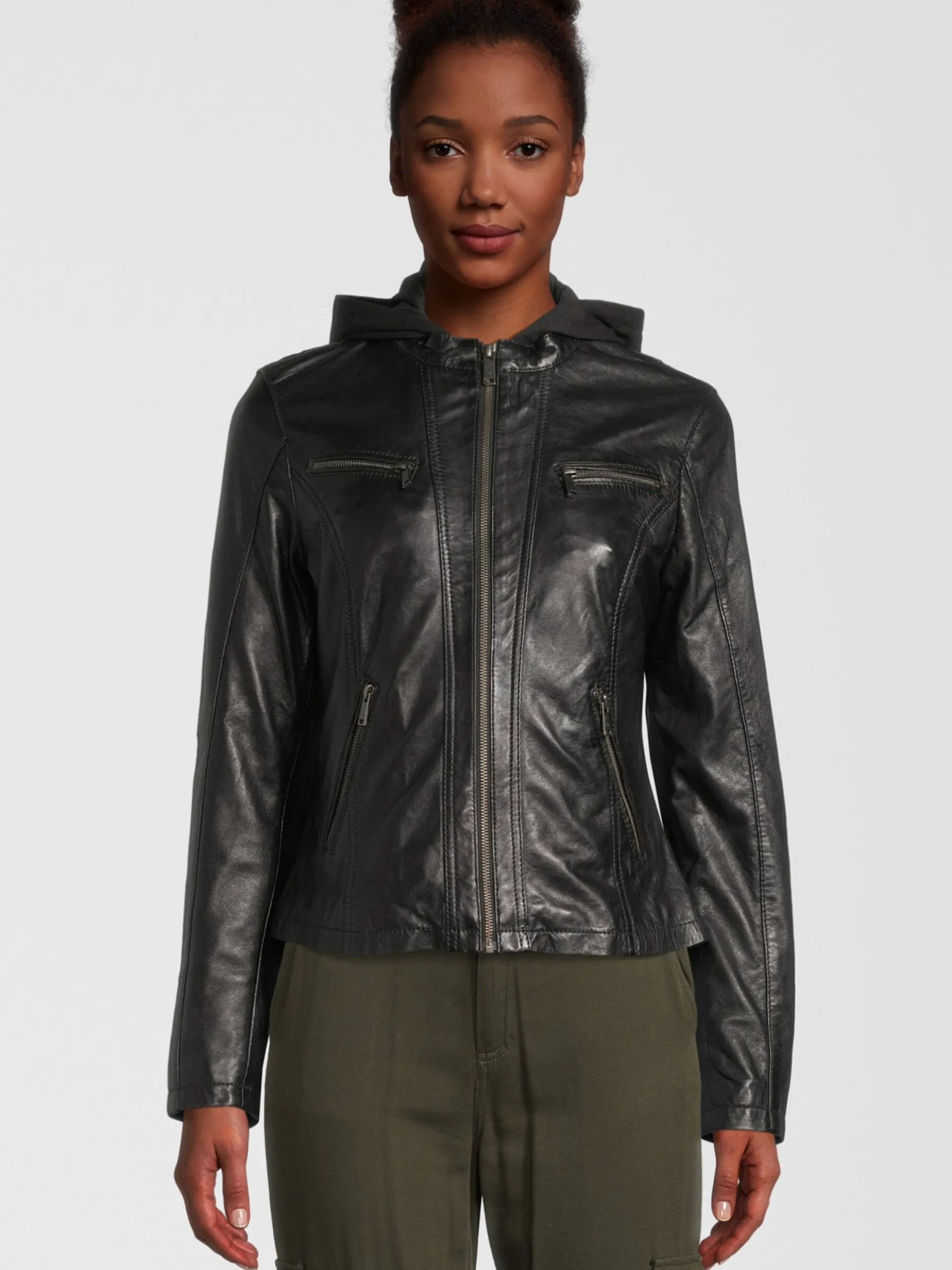 HIS Damen Lederjacke - SABRINA in schwarz