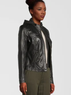 HIS Damen Lederjacke - SABRINA in schwarz