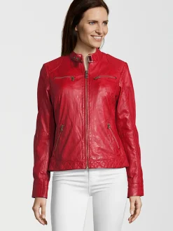 HIS Damen Lederjacke - SAIMINA in rot