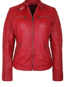 HIS Damen Lederjacke - SAIMINA in rot