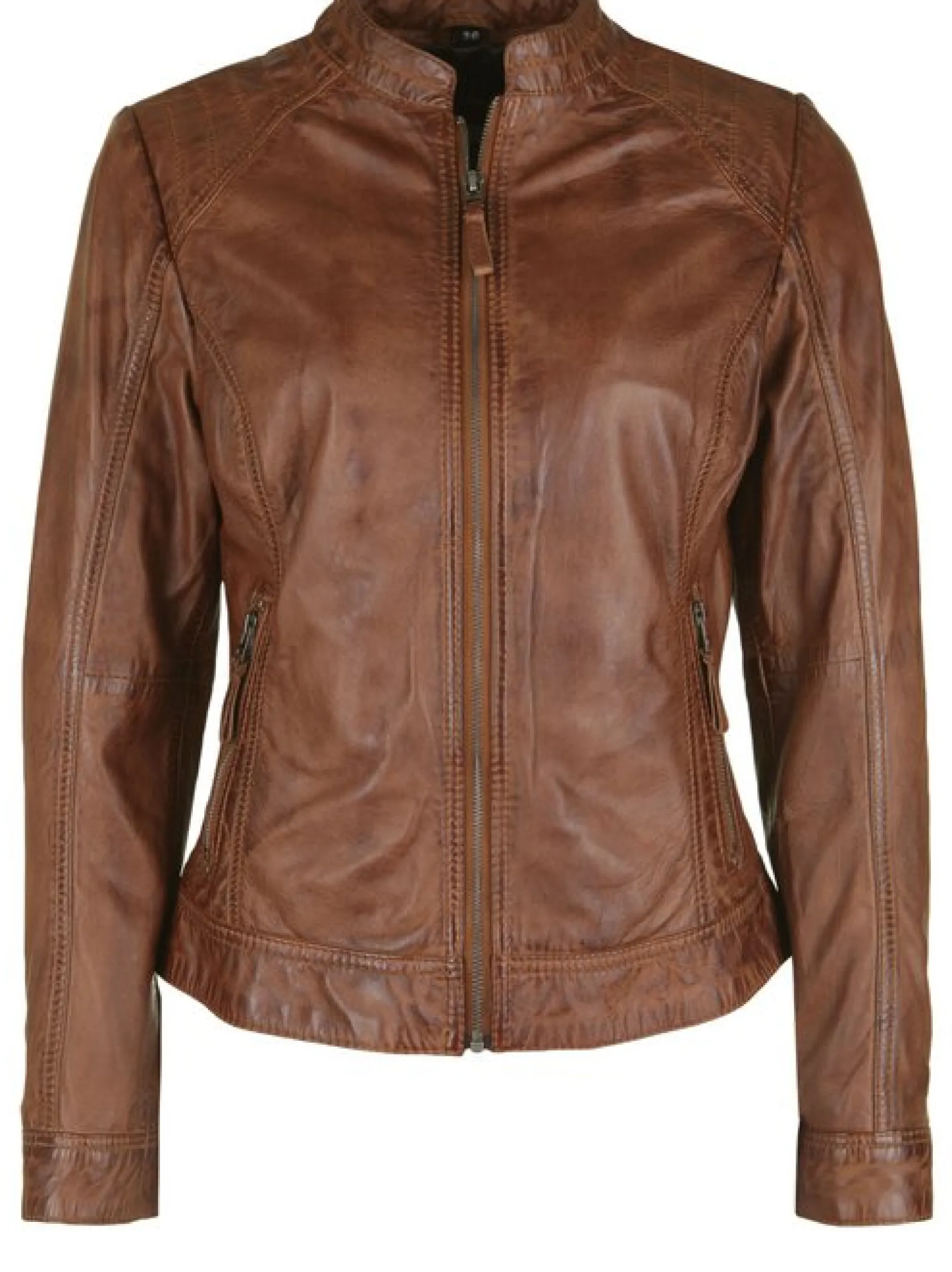 HIS Damen Lederjacke - SALENA in cognac