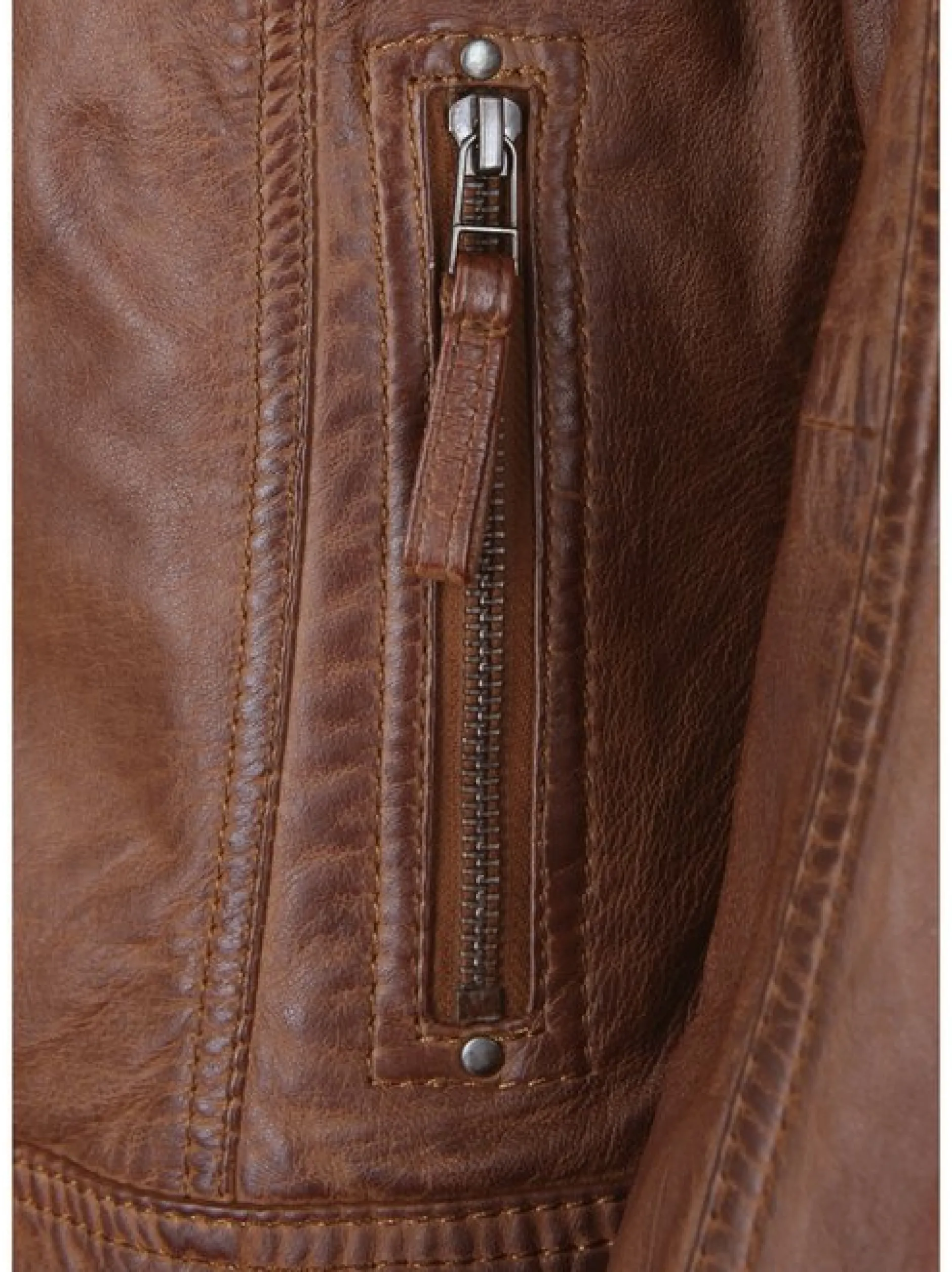 HIS Damen Lederjacke - SALENA in cognac