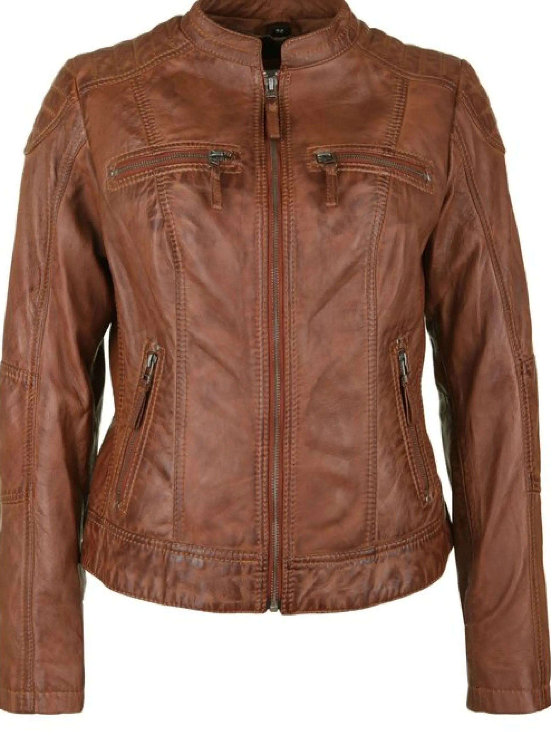 HIS Damen Lederjacke - SALINA in cognac