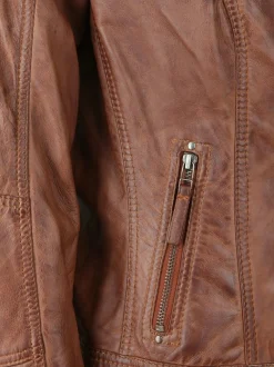 HIS Damen Lederjacke - SALINA in cognac