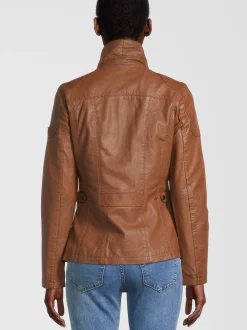 HIS Damen Lederjacke - SCARLET in cognac