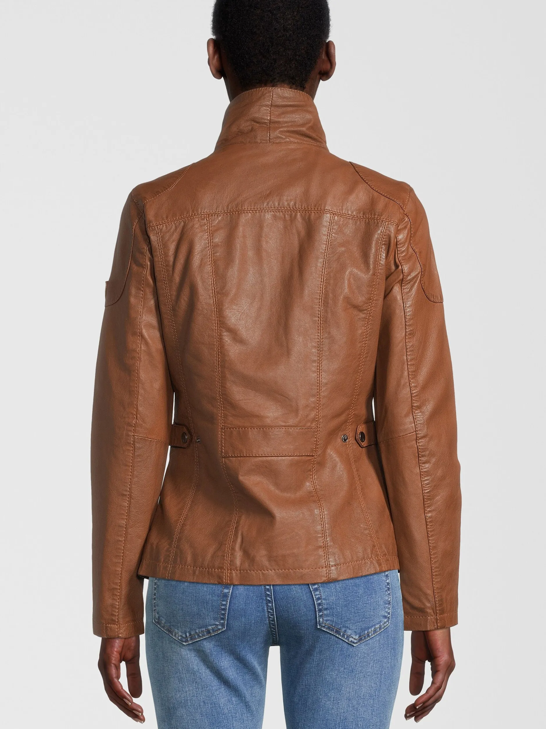 HIS Damen Lederjacke - SCARLET in cognac