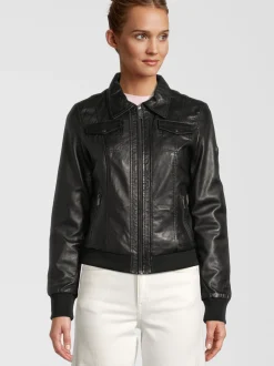 HIS Damen Lederjacke - SINA in schwarz