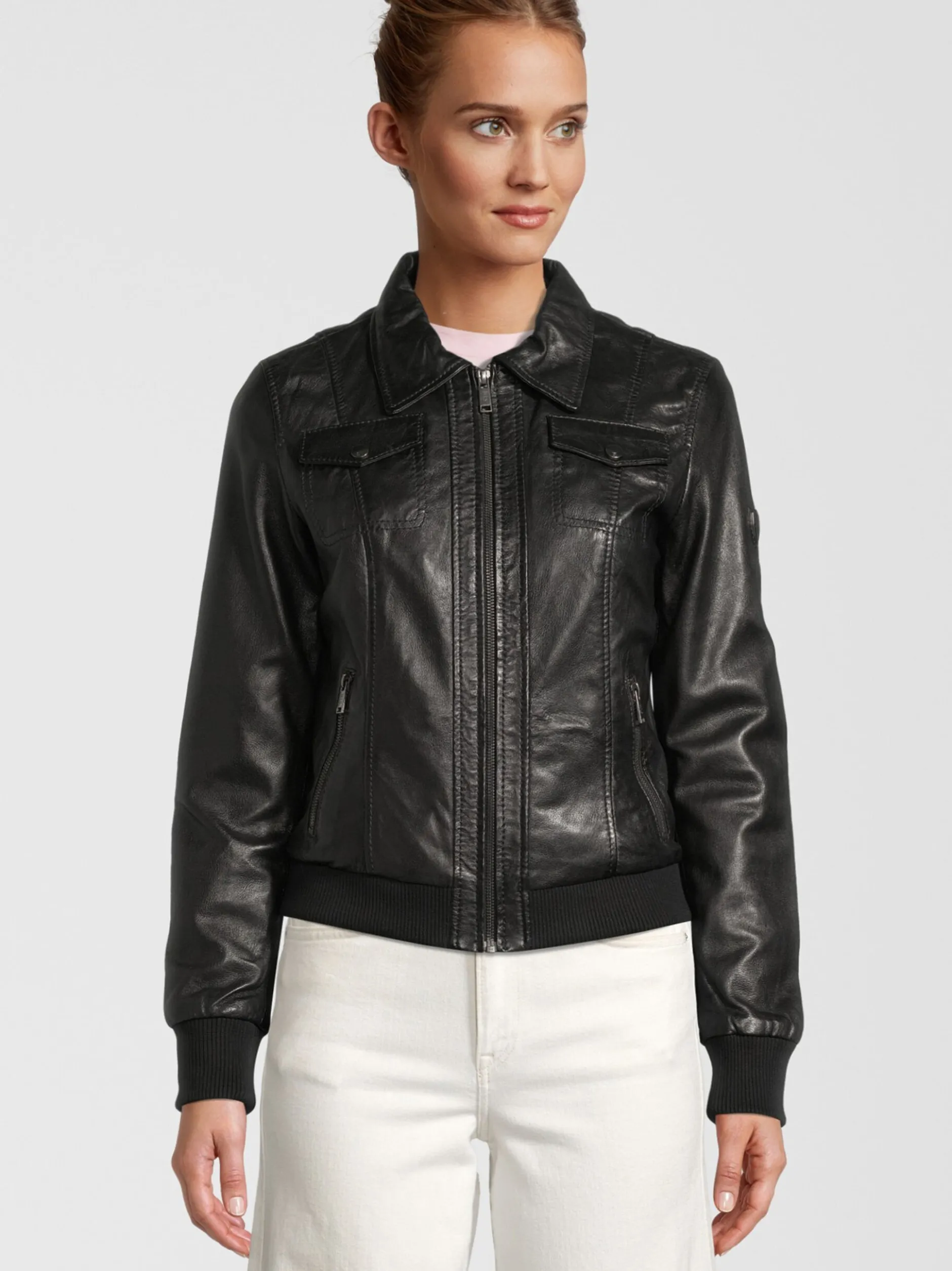 HIS Damen Lederjacke - SINA in schwarz