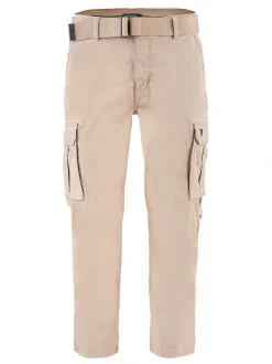 HIS Herren Cargohose - Cotton Heritage (mit GÃ¼rtel) in beige