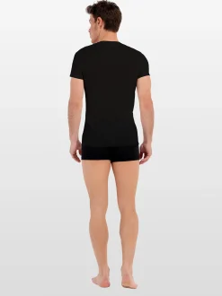 HOM Herren T-Shirt - H-Fresh Crew Neck in schwarz