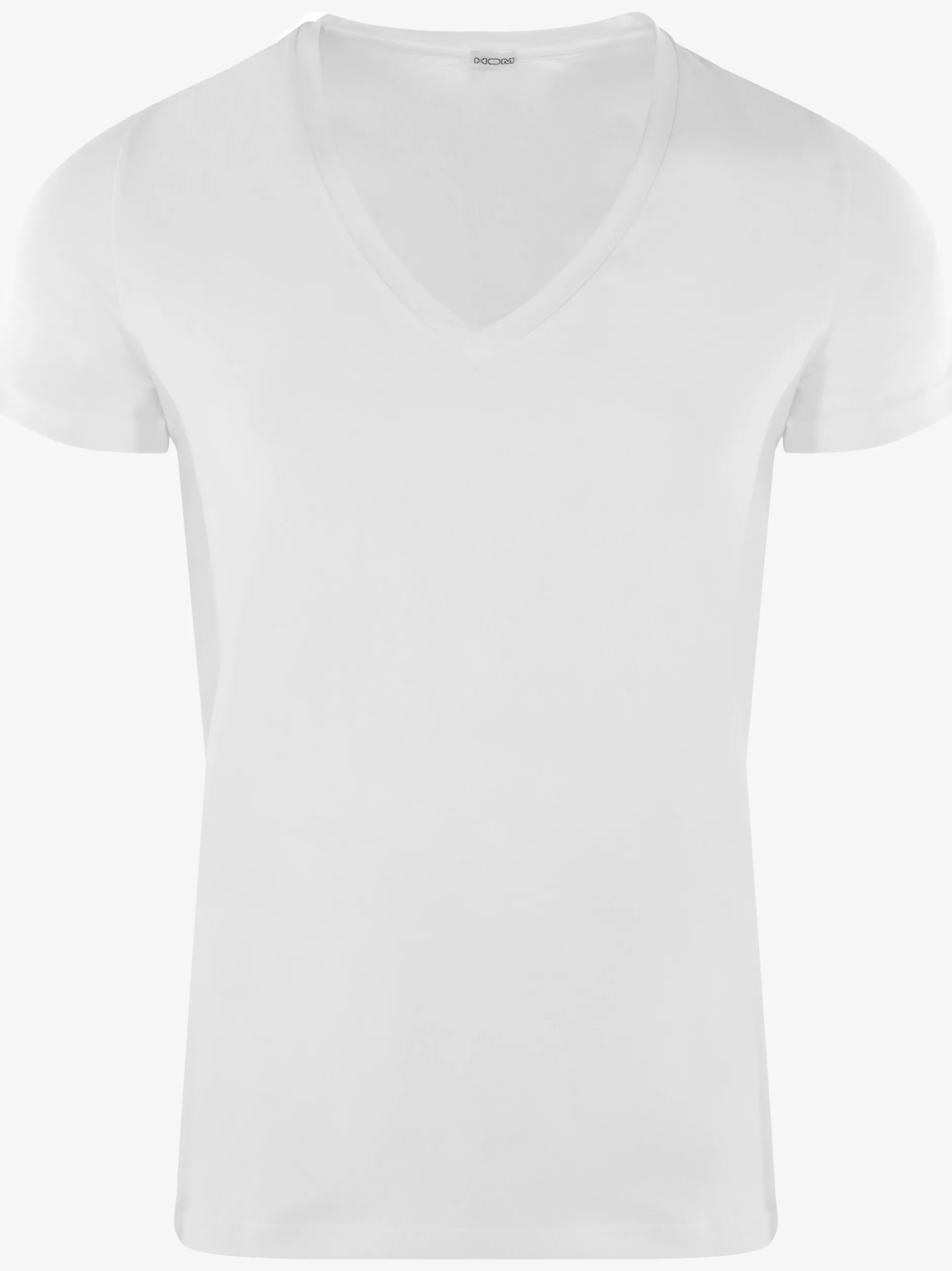 HOM Herren V-Shirt - Supreme Cotton in weiß