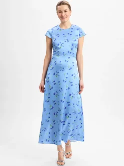 HUGO Damen A-Linien-Kleid - Kamela in hellblau royal