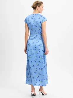 HUGO Damen A-Linien-Kleid - Kamela in hellblau royal
