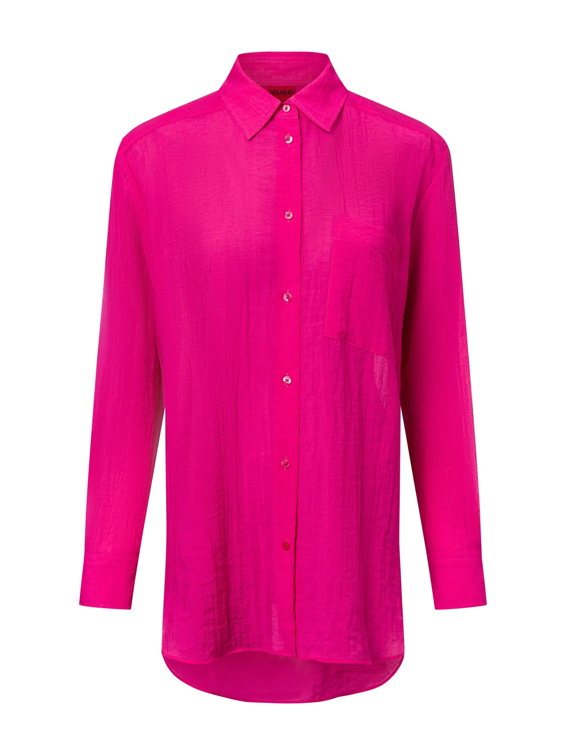 HUGO Damen Bluse Elodina in fuchsia - Ärmel: langarm