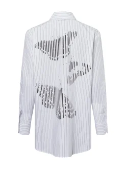 HUGO Damen Hemdbluse - The oversize shirt in weiß