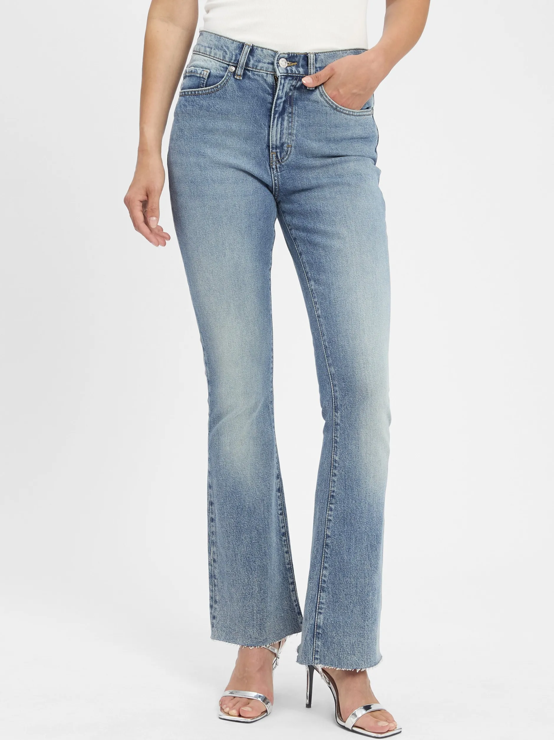 HUGO Damen Jeans - Asmalla in light stone - Länge: lang