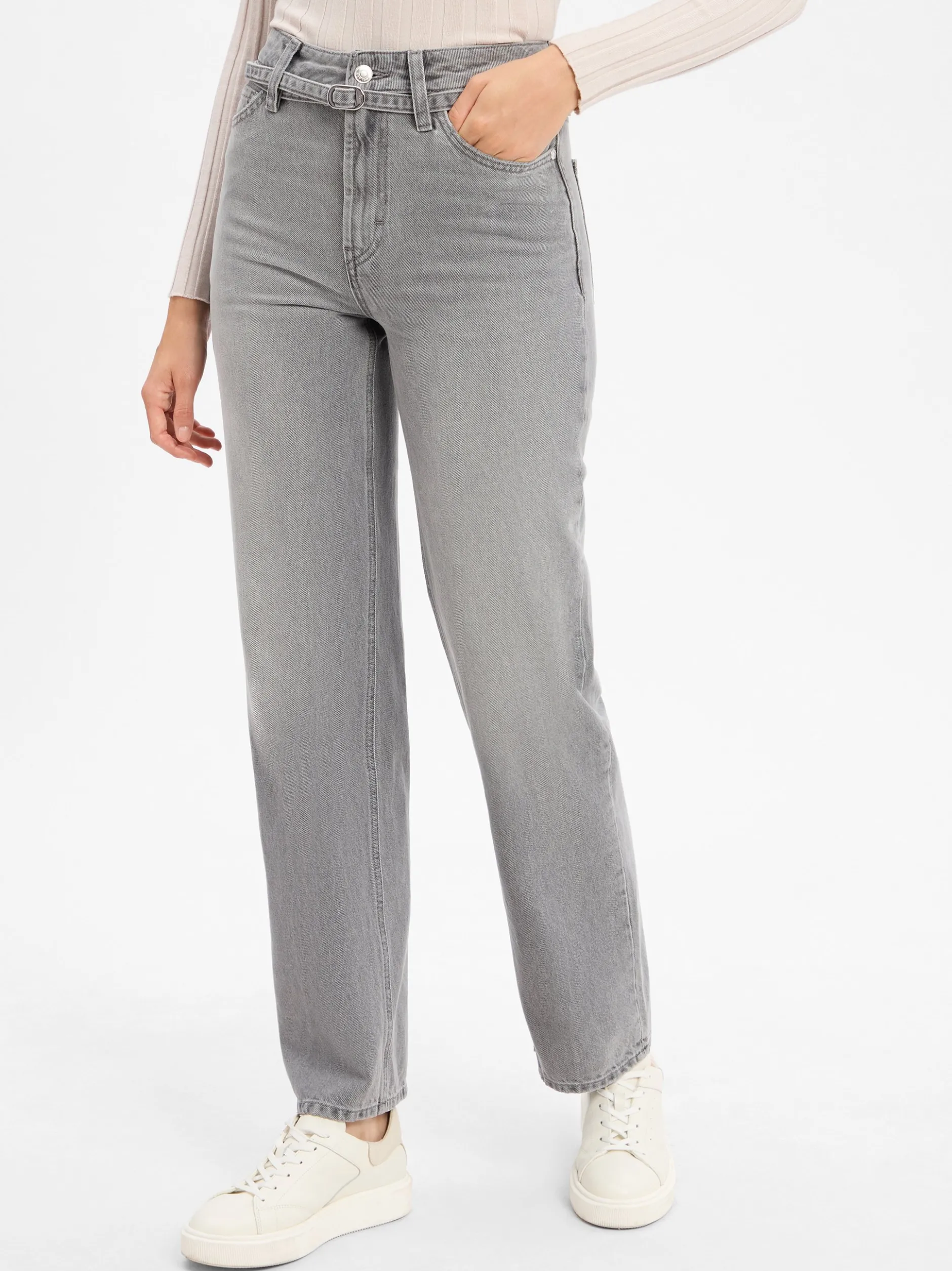 HUGO Damen Jeans - Gilissi_3 in grau - Länge: lang