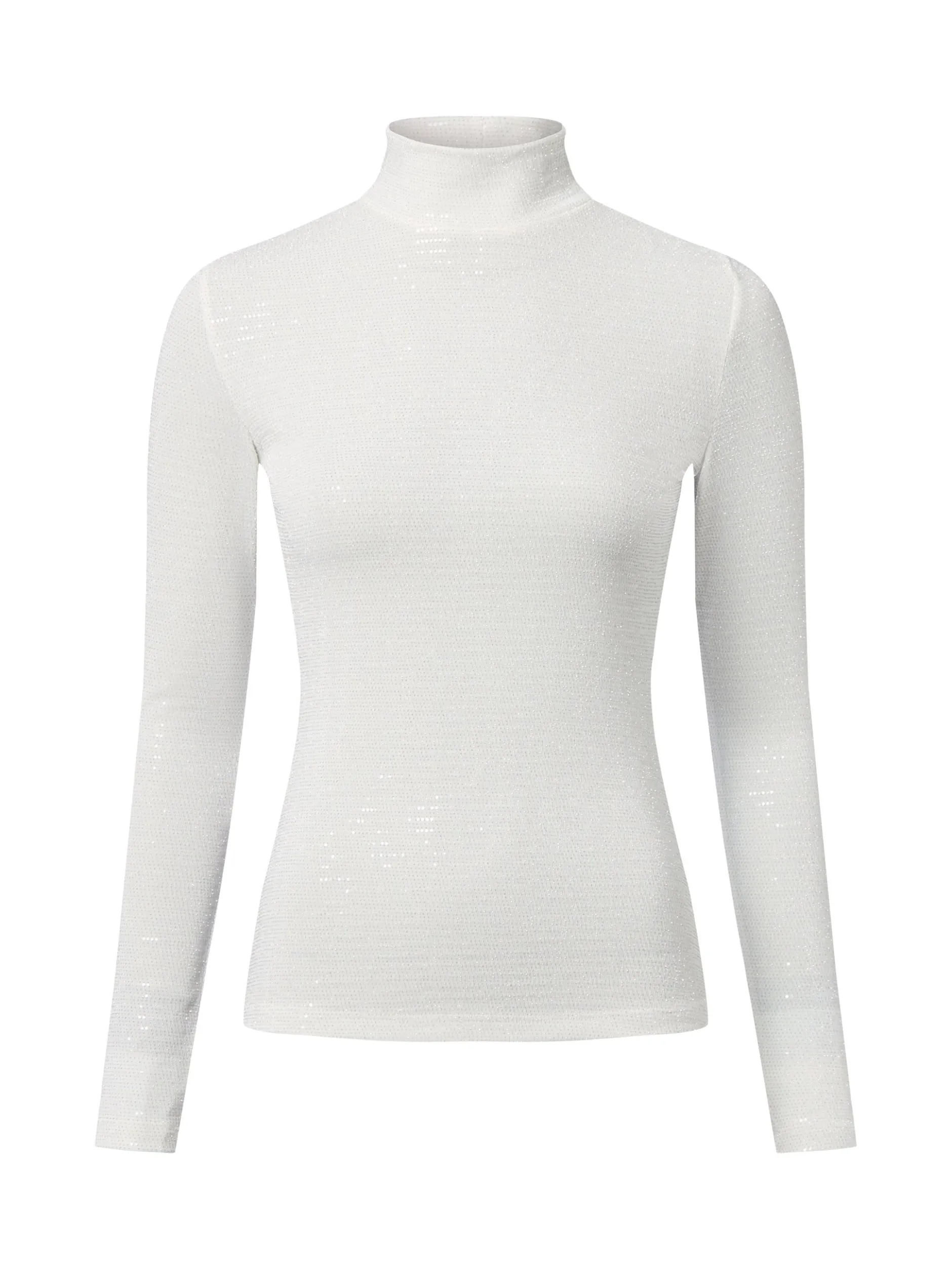 HUGO Damen Langarmshirt - Drisila in weiß silber
