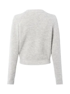 HUGO Damen Strickjacke mit Woll- und Alpaka-Anteil - Sarendie in hellgrau