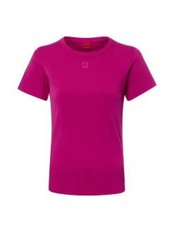 HUGO Damen T-Shirt - Deloris in pink - Ärmel: kurzarm