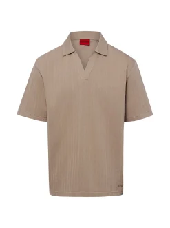 HUGO Herren Poloshirt - Dalibo in taupe - Ärmel: kurzarm