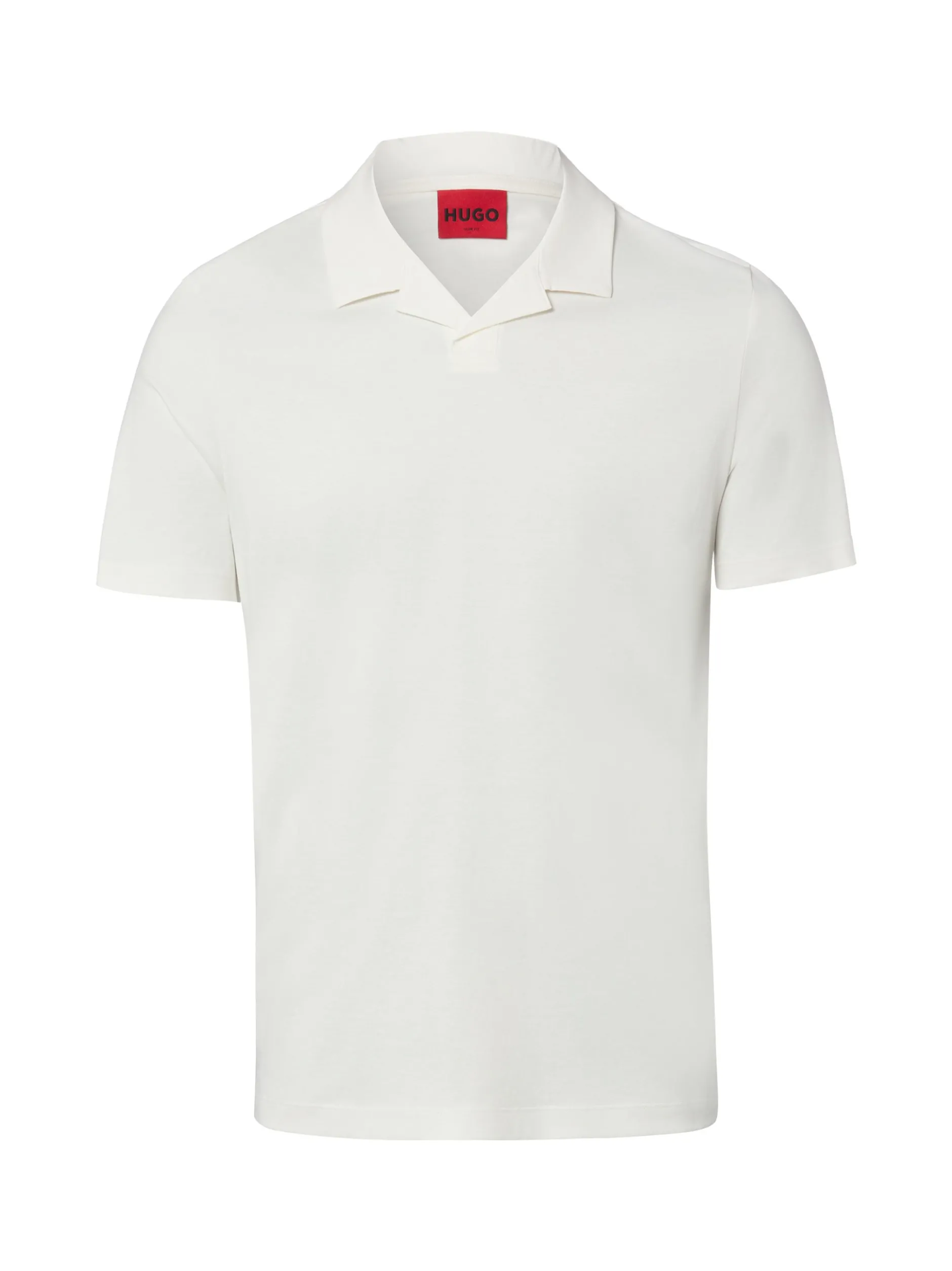 HUGO Herren Poloshirt in ecru - Ausschnitt: Polokragen
