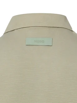 HUGO Herren Poloshirt mit Leinen-Anteil - Dulinen in schilf